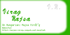 virag majsa business card